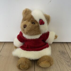 Jerry Elsner Teddy Bear Weighted Christmas Decor French Santa‎ 11 Inches